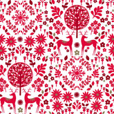 Starlit Hollow Red Metallic Fabric by Sian Summerhayes 100% Cotton